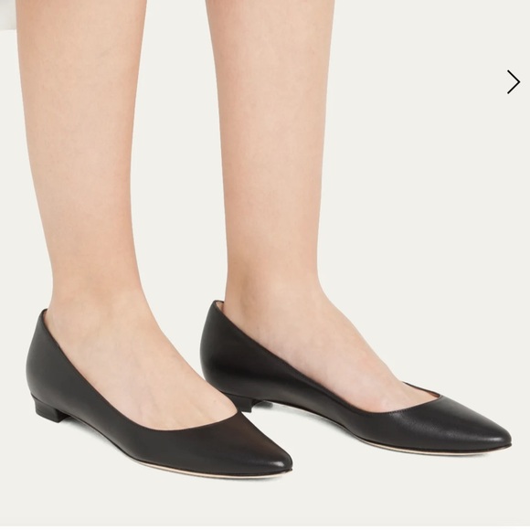 Manolo Blahnik Black Lanza BB Ballerina Flat 36.5 - Picture 9 of 9